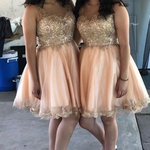 peach dama dresses